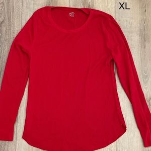 Old navy red long sleeve pajama top NWOT